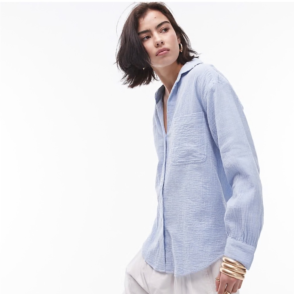 Topshop Cotton Button-Down
